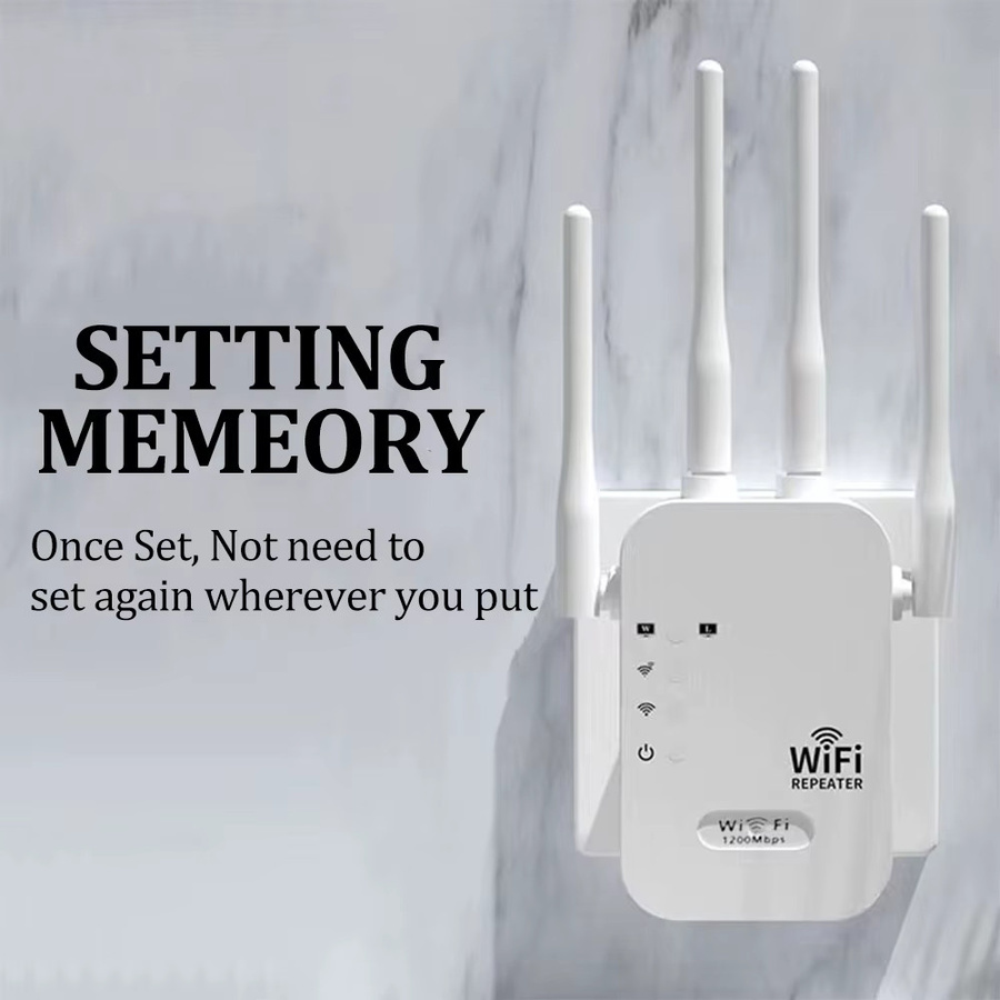 OPTFOCUS WiFi Repeater 300Mbps 2,4G Single Band Signal Booster in Weiß - Bild 4