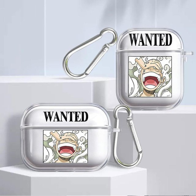 Transparente Kopfhörerhülle im One Piece Luffy und Zoro Design für AirPods Pro 1 2 3 4 - Bild 1