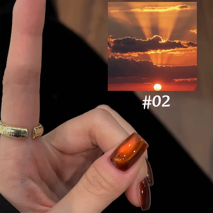 SHAKA Gel-Nagellack, Farbige Katzenaugen-Glasperlen - Bild 4