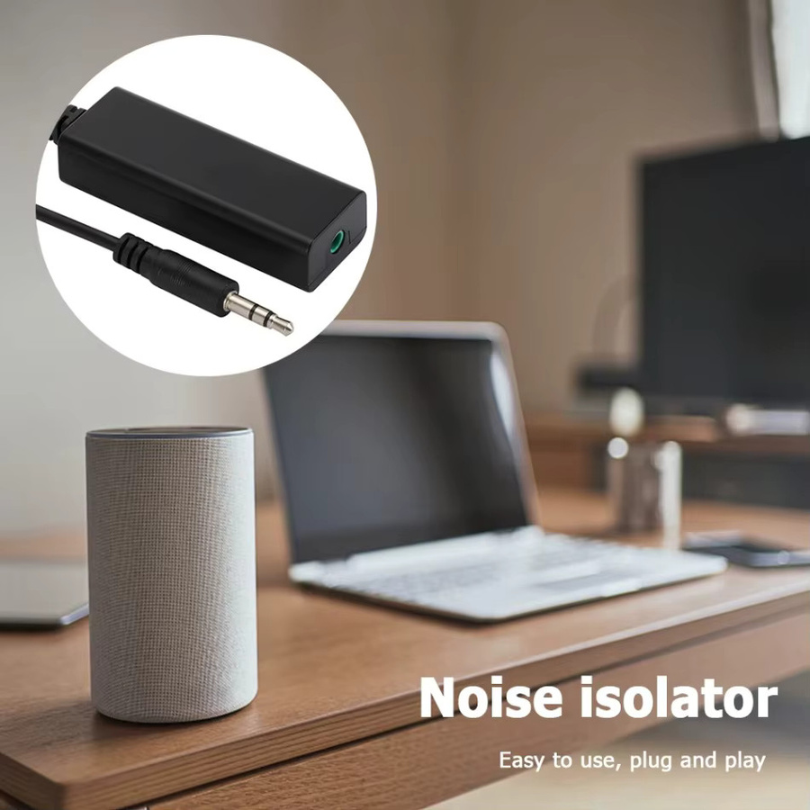 WvvMvv 3,5 mm Aux-Audio-Rauschfilter mit Erdungsschleife und Geräuschisolator in Schwarz für Auto-Stereo-Audiosysteme und Heimstereoanlagen - Bild 3