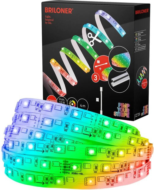 Briloner Pimp your Stripe LED-Band Erweiterungs-Set RGBW mit Fernbedienung und 4 m Länge - Bild 1