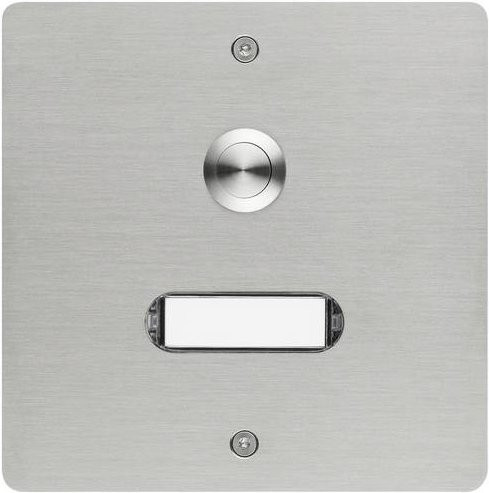 Grothe Klingeltaster 55501 mit Namensschild aus Edelstahl in Silber - Bild 1
