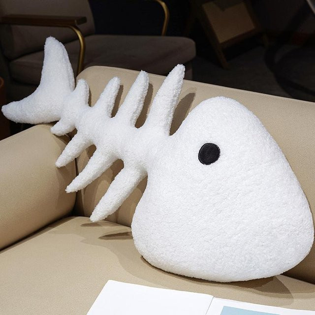 Yiran toy Fischknochen Plüschtier, Weiß, 85cm - Bild 1