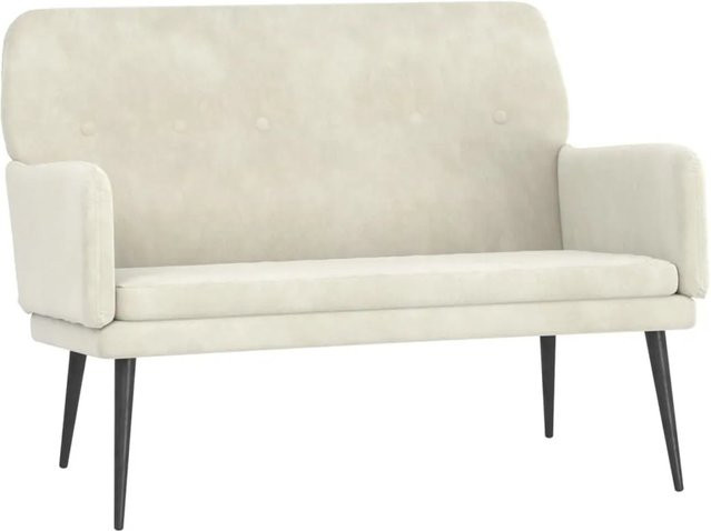 vidaXL Sitzbank aus Samt in Beige B/T/H: 108 x 79 x 79 cm - Bild 1