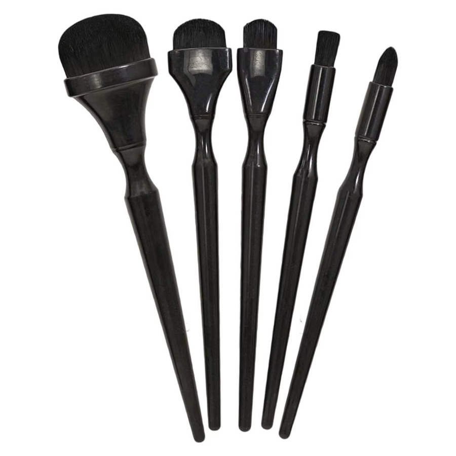 5-teiliges Mischpinsel-Set in Schwarz für Kohlezeichnungen, Pastellmalerei, Vergoldung und Tuschemalerei - Bild 5