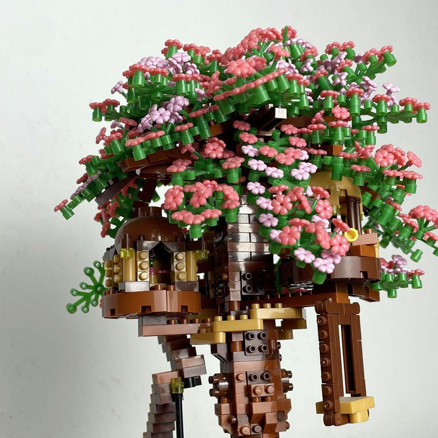Linyi toy Kirschblüte Haus Gebäude Mini Blocks - Bild 4