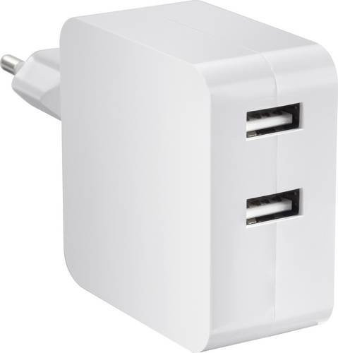 Voltcraft USB-Ladegerät SPS-2400/2+WH-N mit 2x USB-A, 24W, Weiß, für den Innenbereich - Bild 1