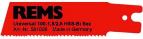 REMS Säbelsägeblätter Bimetal 5er-Pack für Holz, Metall und Stein, Länge: 300 mm, Farbe: Rot - Bild 1