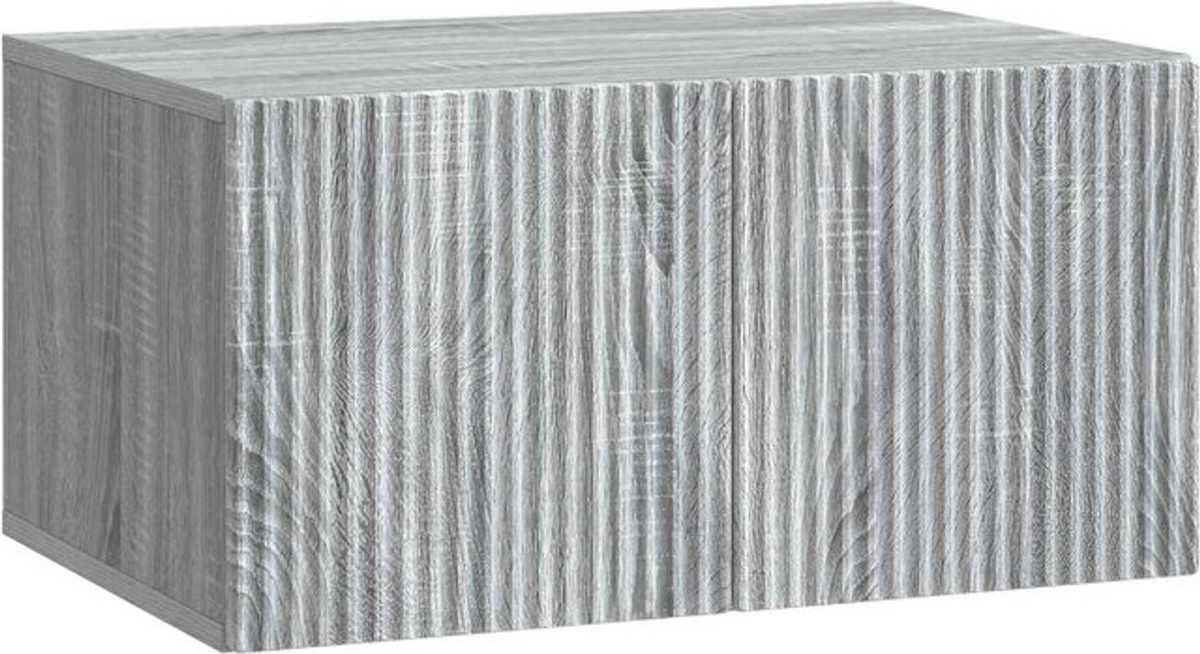 Modern Wandmontierter TV-Schrank vidaXL in Grau mit Drehtüren, B/H/T: 59,5 x 30 x 41 cm - Bild 1