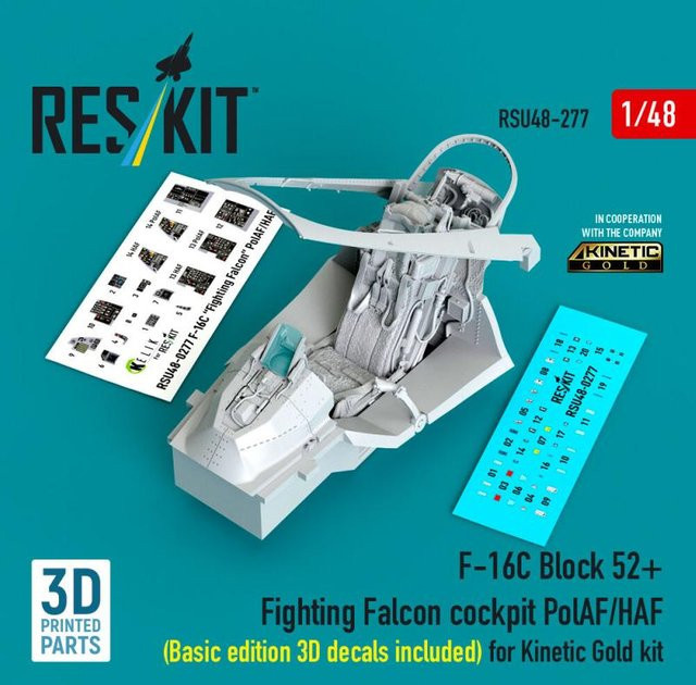ResKit Models F-16C Block 52+ Fighting Falcon Cockpit, 1:48, 3D Printed - Bild 1