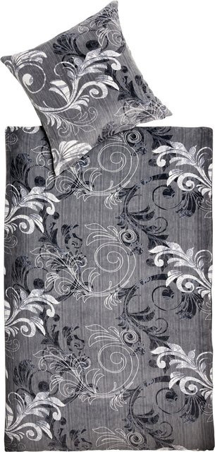 Bettwäsche Cashmerelike von Viva Domo, 2-teilig, Grau, B/H: 135 x 200 cm - Bild 1