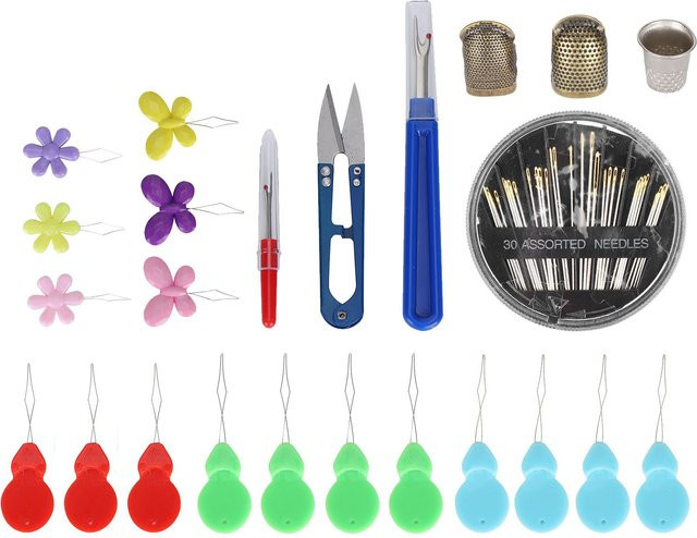 Igeteck Automatisches Nadel Einfädler-Set für Senioren in Grau und Multicolour - Bild 1