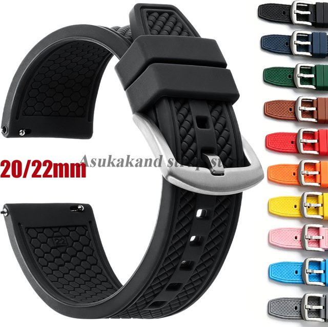 Uhrenarmband Silikon, Schwarz, Sportlich, Unisex - Bild 1