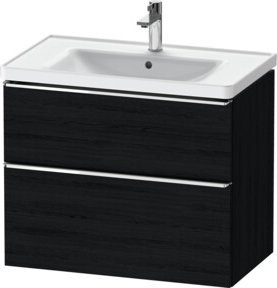 Duravit Waschtischunterschrank D-Neo in Schwarz Matt mit 1 Schublade und 1 Auszug, Wandmontage - Bild 1