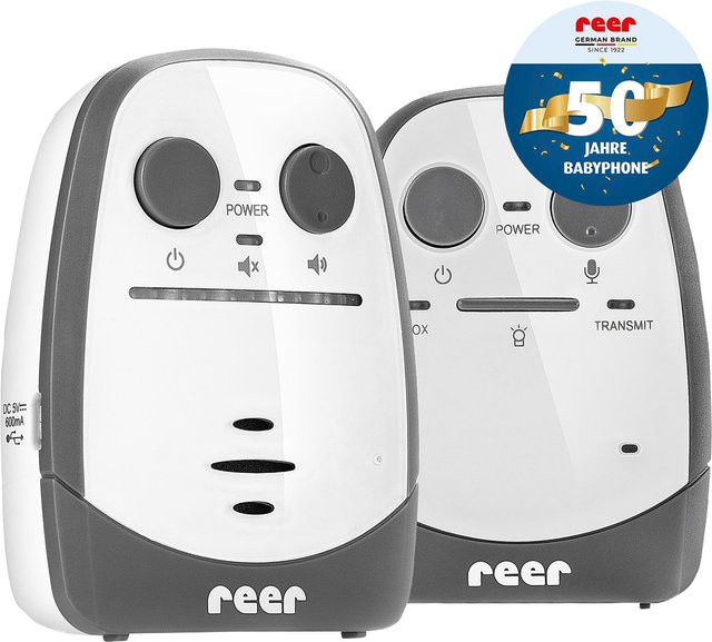 Reer Babyphone Cosmo Audio mit Gegensprechfunktion und Vibrationsalarm in Weiß Grau - Bild 1