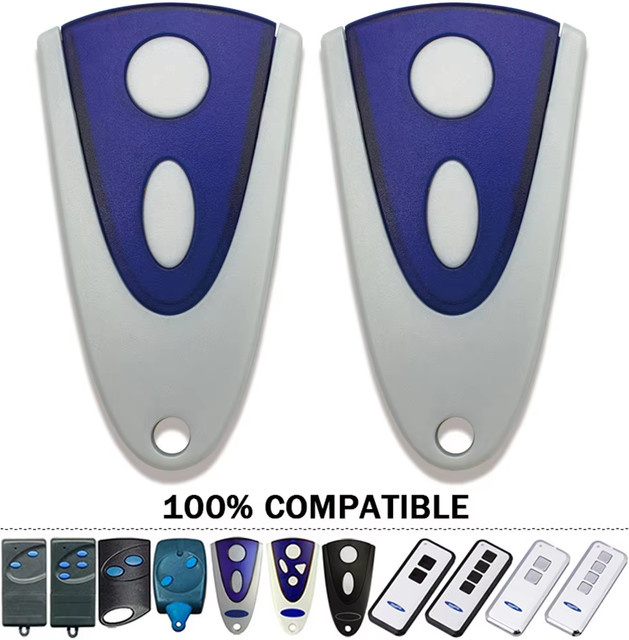 2er-Set Novoferm Garagentor-Fernbedienung Novotron 433 MHz Rolling Code Schlüsselanhänger für Modelle 502 MAX43-2 504 MAX43-4 512 522 524 MTR43-2 - Bild 1