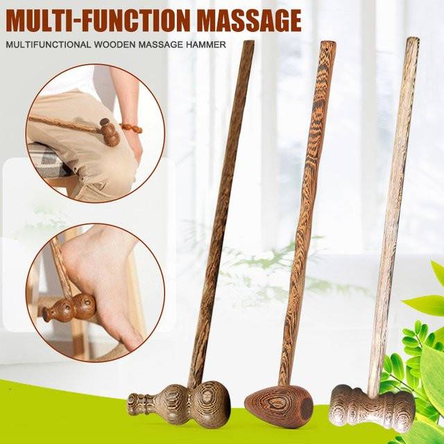 Holz Massagehammer für Kopf- und Beinmassage - Bild 1