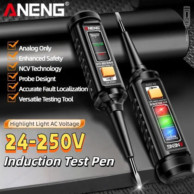 ANENG Multifunktionaler Elektriker-Schraubendreher und berührungsloser Spannungsprüfer mit Induktionsteststift für AC-Spannung - Bild 1