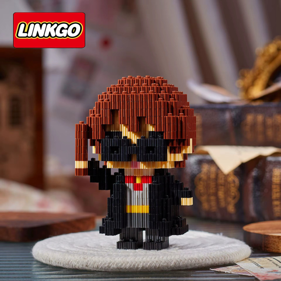 Linkgo Harry Potter Hermine Ron Dumbledore Snape, 3D Film Modell, Mini Ziegel Figur Spielzeug - Bild 4
