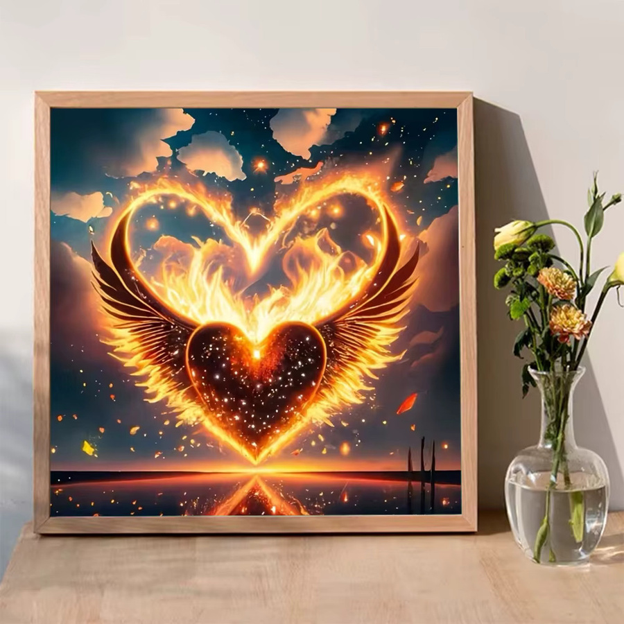 Evershine Diamantmalerei Liebe Herz DIY Kreuzstich Kit mit Acryl-Mosaik in Multicolour für Kinder und Erwachsene - Bild 3