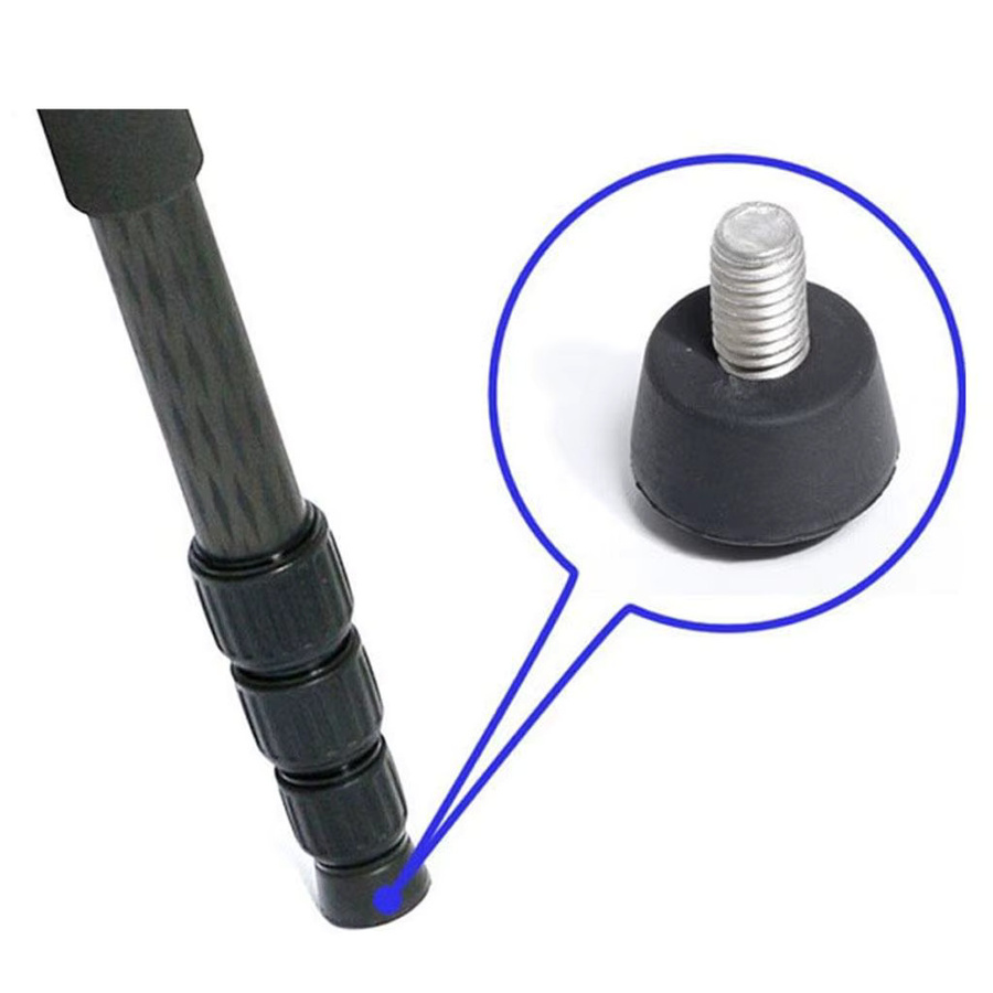 Gummi-Stativspitze mit 1/4-Zoll-Schraube für Einbeinstativfuß aus Aluminiumlegierung in Schwarz für Sony und Manfrotto - Bild 3