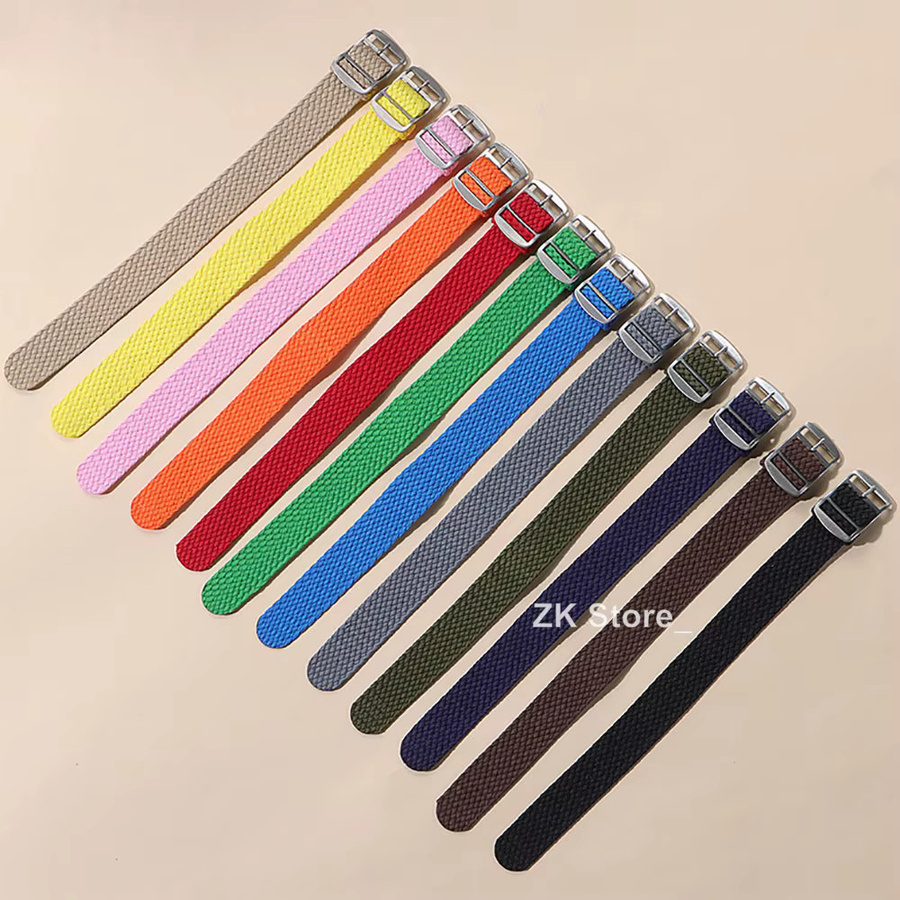 qinband Uhrenarmband Perlon-Webband, Textil/NATO, Bunt, Unisex - Bild 6