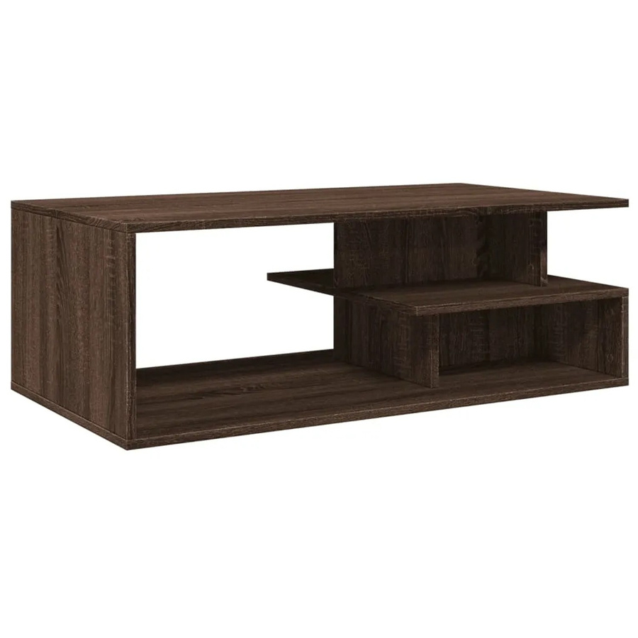 vidaXL Couchtisch in Braun mit Eichen-Optik aus Holzwerkstoff, B/T/H: 102 x 55 x 35 cm - Bild 2