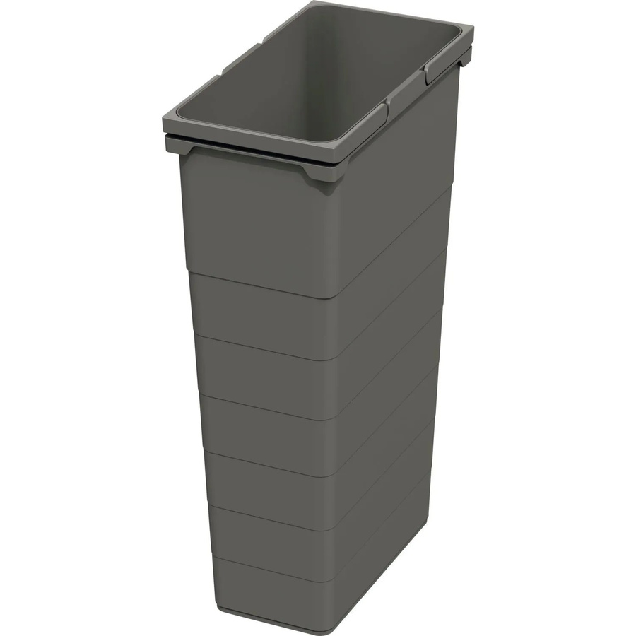 Ninka Abfallbehälter aus Kunststoff mit Bügelgriff, Dunkelgrau, Volumen: 42 l, B: 41,2 cm, T: 56,0 cm, H: 23,0 cm - Bild 2