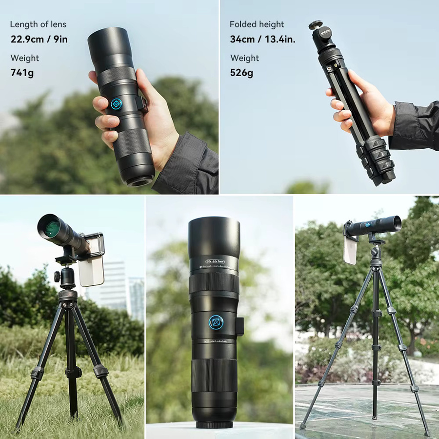 APEXEL Zoomobjektiv 20x-60x Tele-Teleskoplinsen für iPhone und Android-Telefone in Schwarz - Bild 5