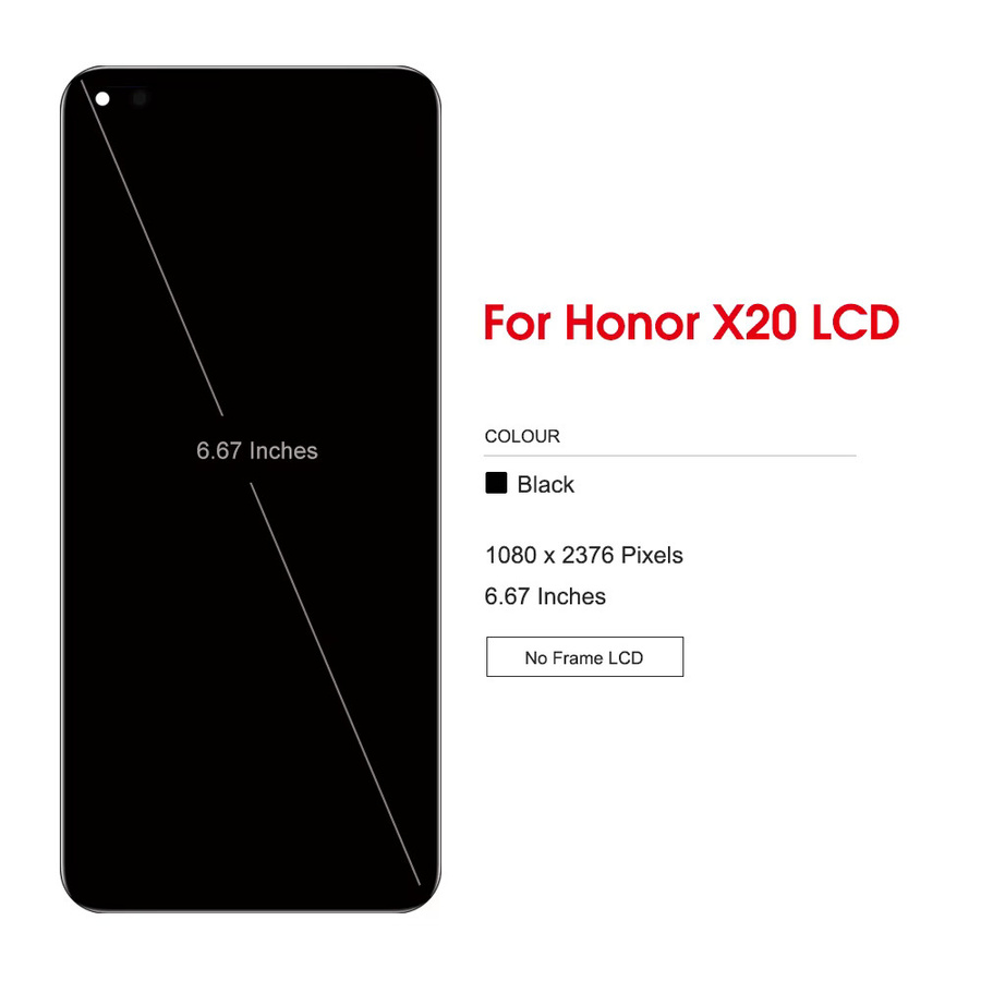 Huawei Nova 8i Ersatz LCD-Touchscreen Digitalisierer mit Rahmen, 6.67 Zoll, Schwarz - Bild 3