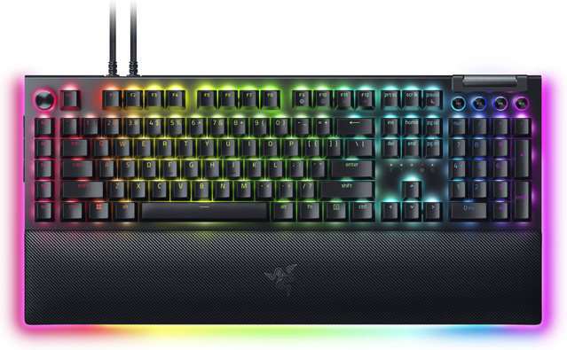 Razer BlackWidow V4 Pro Mechanische Gaming-Tastatur mit Green Switches, Schwarz, QWERTZ DE Layout - Bild 1