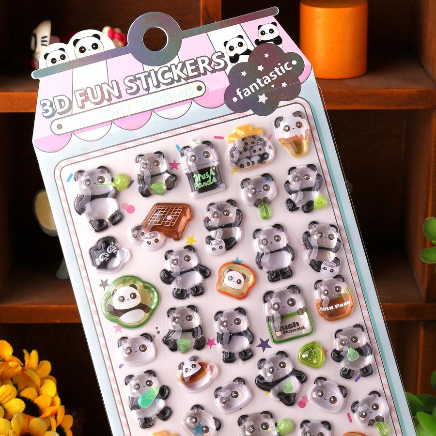 Yiran toy 1 Panda Relief Kristall Aufkleber 2-teiliges Set - Bild 3