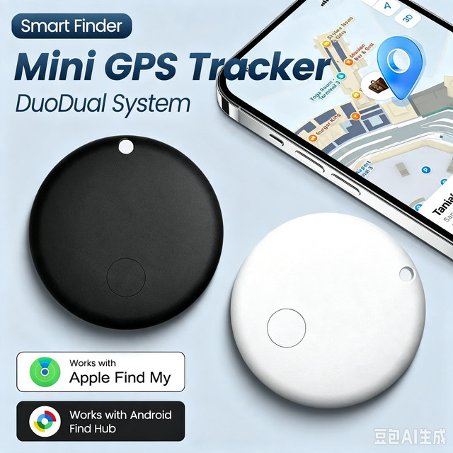 Smarte Bluetooth-Tracker-Tags in Schwarz für Android und iOS zur Ortung von Schlüsseln, Gepäck und Geldbörsen - Bild 1
