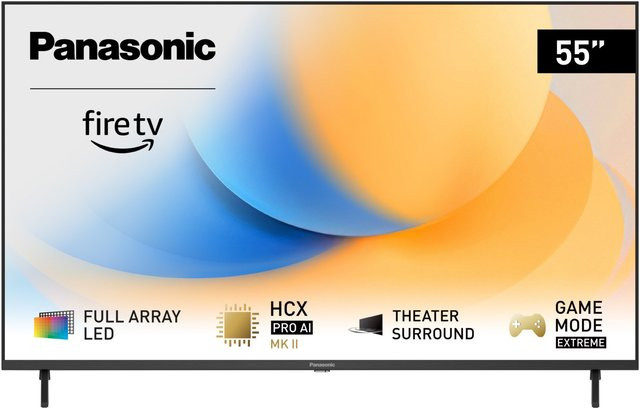 Panasonic TV-55W90AEG 55 Zoll LCD-TV in Schwarz mit Full Array LED-Technik, 4K Ultra HD, Smart-TV, 120 Hz und Sprachsteuerung - Bild 1