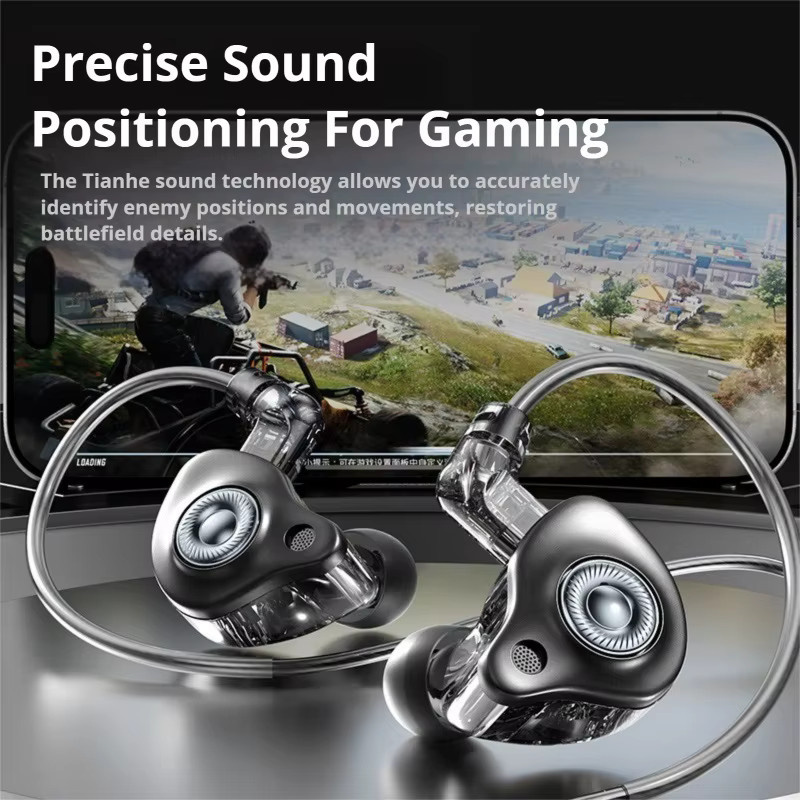 EARDECO In-Ear Kopfhörer mit 3,5mm Jack und USB-C, Weiß, mit 9D Surround Deep Bass Stereo und ENC Noise Reduction, abnehmbare Kabel - Bild 3