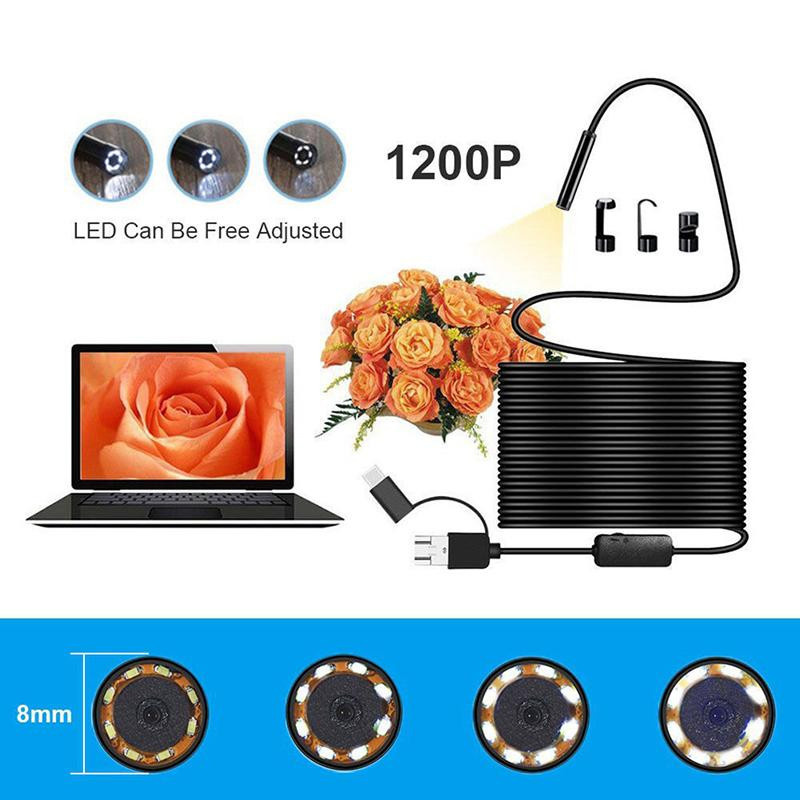 Calia 3 in 1 USB Typ-C Endoskop Inspektionsboreskop mit HD-Kamera IP68 in Schwarz - Bild 7