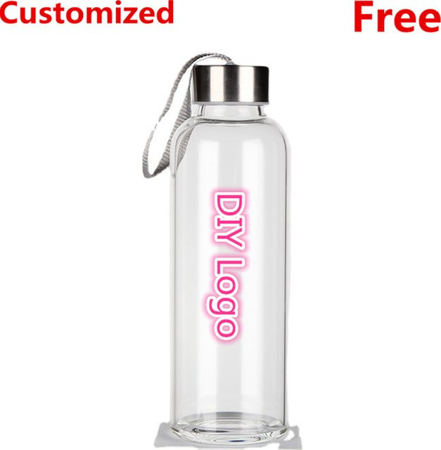 Personalisierte AIZINZUN Sport Wasserflasche aus Kunststoff, transparent, 550 ml - Bild 1