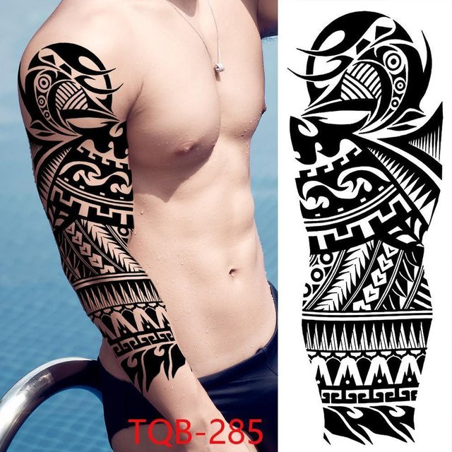Temporäre Tattoo-Ärmel Flower Love, Unisex - Bild 1
