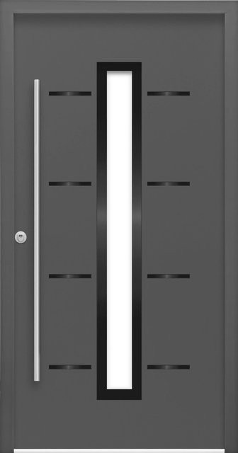 Splendoor Sicherheits-Haustür ThermoSpace Prime Milano RC2 in Anthrazit mit Glaseinsatz, B/H: 110 x 210 cm, Anschlag Links - Bild 1
