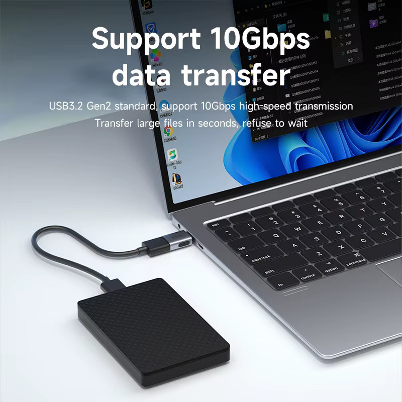Hagibis USB-C-auf-USB-C-OTG-Adapter für Hochgeschwindigkeits-Datenübertragung mit 10 Gbit/s - Bild 2