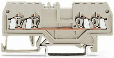 WAGO 279-994 Durchgangsklemme 4mm Zugfeder Grau 100 Stück - Bild 1