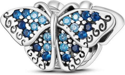 Charms Schmetterling Libelle Perlen, 925 Silber, Damen - Bild 1