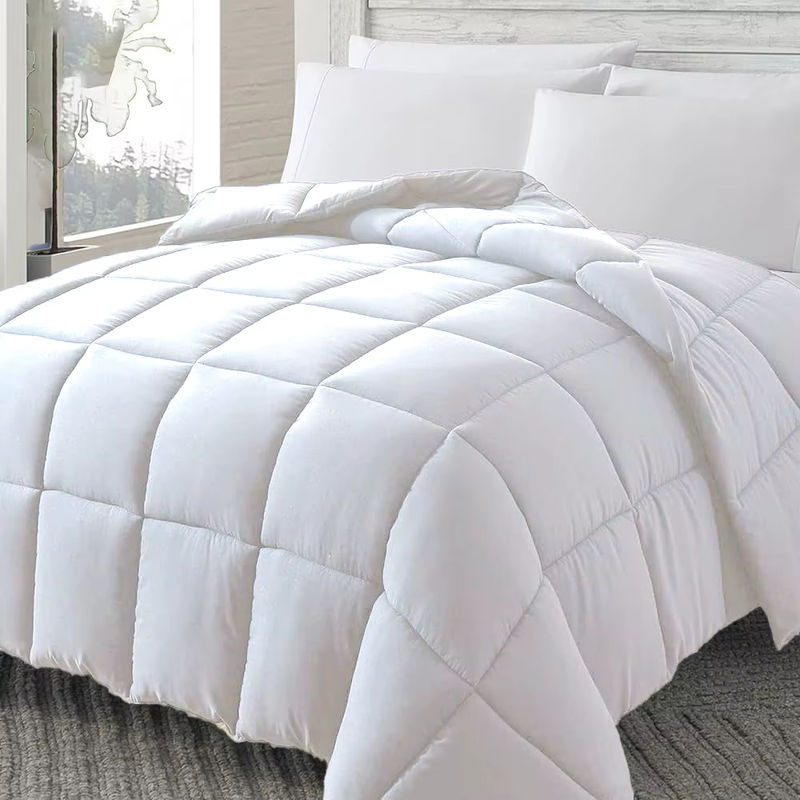 WQSPRING Bettdecke aus weißen Gänsefedern und Hohlfaser, King-Size, Anti-Allergisch, B/H: 150 x 200 cm - Bild 2