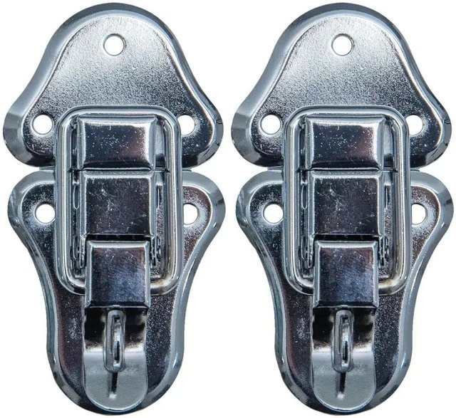 HMF Spannverschluss mit Schlossöse 2 Stück, Silber verzinkt, B: 50 mm, H: 95 mm - Bild 1