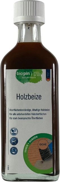Biopin Holzbeize Eiche braun, wasserabweisend, lösemittelbasiert, 250 ml - Bild 1