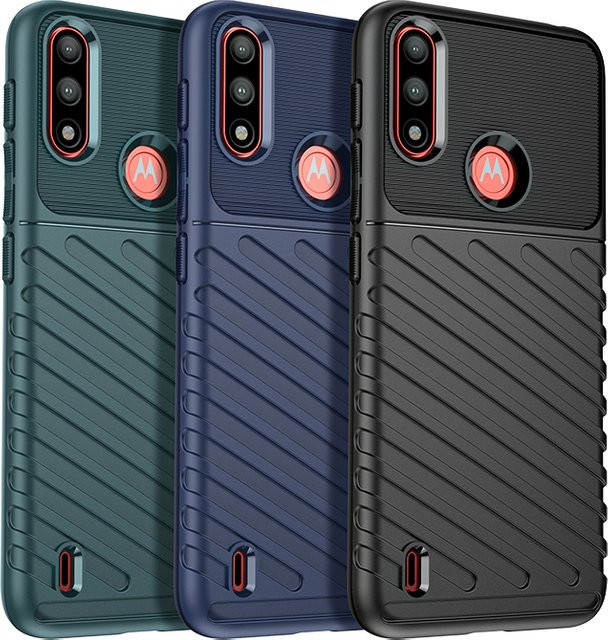 Stoßfeste Silikon Schutzhülle für Lenovo Moto E7 Power, E7i Power und Lenovo K13 in Blau - Bild 1