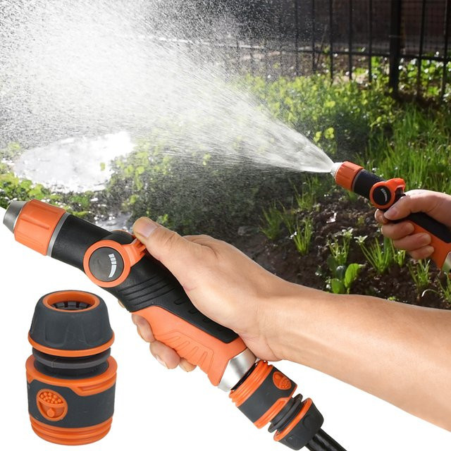 KESLA Garten Hochdruck Wasserpistole mit einstellbarer Düse in Orange für Bewässerung und Autowäsche - Bild 1