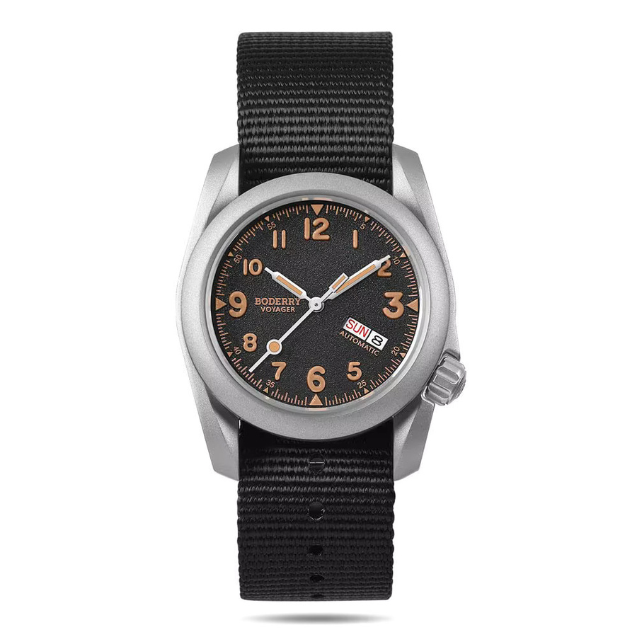 BODERRY Armbanduhr, Automatik, Titan, 40 mm, Textil/NATO, Herren - Bild 2