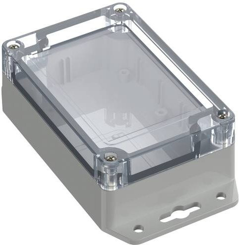TRU COMPONENTS Flansch-Gehäuse TC-10860496 aus ABS-PC in Lichtgrau, B/T/H: 105 x 70 x 40 mm - Bild 1