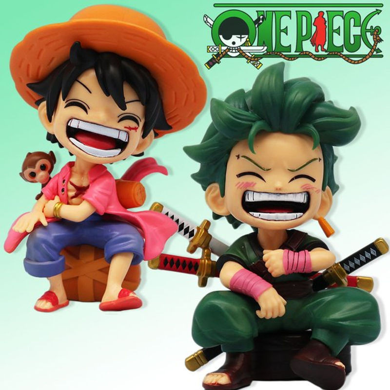 Bandai Anime Figur One Piece Ruffy und Roronoa Zoro aus Kunststoff, mehrfarbig, Höhe: 13 cm - Bild 1